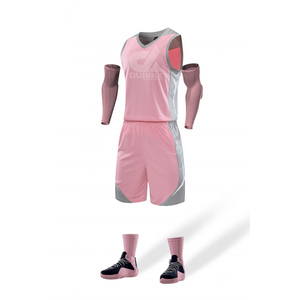 Vente chaude Uniforme de basket-ball pour hommes personnalisé Blanc avec des accents bleus Ensemble respirant Fabriqué en Chine Technique simple - Product Image 2