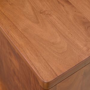 Almae Modern Solid Wood Sideboard Cabinet Sliding Door Buffet Storage Console Walnut Grain Dining Room Furniture - Product Image 5