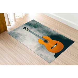 Alfombra con Estampado de Guitarra, Regalo para Guitarrista, Alfombra Musical, Alfombra Delgada de Tela No Tejida - Product Image 5
