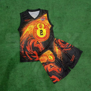 Uniformes y Camisetas de Baloncesto Sublimadas Personalizadas al por Mayor, Talla Grande, 100% Poliéster, Antibacterianas y Transpirables - Product Image 1