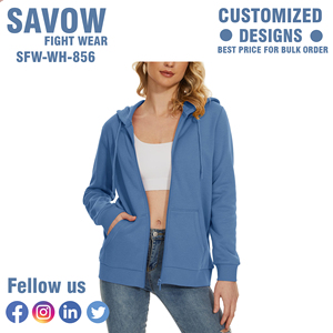 Sudaderas con capucha para mujer, venta al por mayor, Jersey de algodón de gran tamaño, sudaderas con capucha recortadas, ropa de calle, chaquetas con cremallera polar - Product Image 5