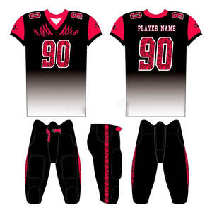 Conjuntos Completos de Uniformes de Fútbol Americano Talla Grande, Manga Corta, Color Personalizado, Diseños Personalizados, Spandex/Poliéster, Hecho en Pakistán - Product Image 4