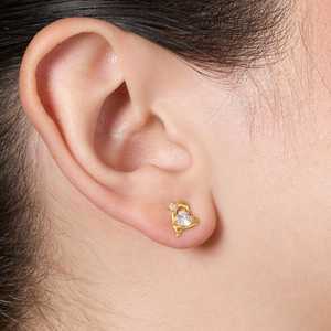 92.5 <b>Silver</b> <b>Stud</b> <b>Earrings</b> Heart Shaped 191575 for Gift - Product Image 3