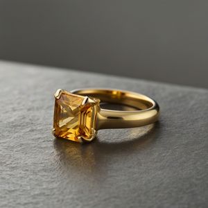 Bague de mariage moderne minimaliste en argent sterling plaqué or, sertie sur mesure, bijoux fins, style contemporain - Product Image 3