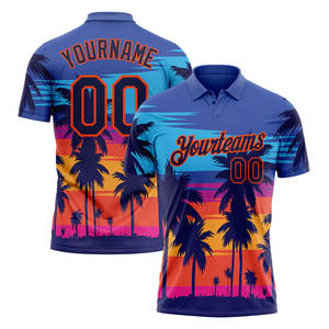 Camiseta de Golf con Cuello Camisero para Hombre, Deportiva, Sólida, de Spandex/Poliéster, Transpirable, Manga Corta, Diseño Personalizado con Transferencia Térmica - Product Image 4