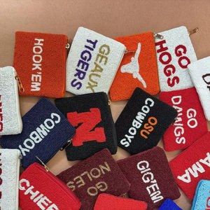 Porte-monnaie en coton fait main, brodé de perles et de rocailles, dernier design, couleur personnalisée, style tendance, cadeau de remerciement pour filles - Product Image 1