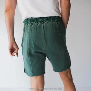 Wholesale <b>Men's</b> High Quality 100% Cotton <b>Baggy</b> Acid Wash Jogger <b>Shorts</b> Custom Logo Casual <b>Shorts</b> - Product Image 3