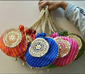 Lahriya Potli sac Ele Lady Style couverture sac à main mariages indiens Haldi Mehendi cadeaux retour cadeaux Thanksgiving faveurs pochette - Product Image 2