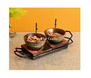 Cuencos de Madera para Servir Dátiles y Frutos Secos con Bandeja, Diseño Moderno, Servidor de Postres y Chocolates a un Precio Asequible - Product Image 6