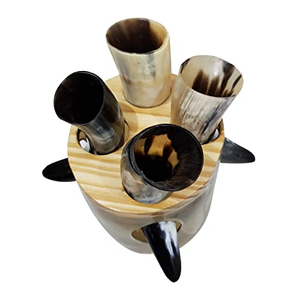 Ensemble de corne à boire Viking faite à la main de meilleure qualité Style animal naturel poli écologique pour la bière de décoration de maison de qualité supérieure - Product Image 5