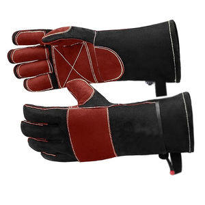 Nouveau dernier Design général Porpose sécurité soudeur gants de travail A Grade cuir de vachette fendu résistant à la chaleur gants de travail de soudage - Product Image 3