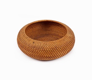 Cestas de Almacenamiento Redondas Vintage de Mimbre Natural Tejidas a Mano, Cestas de Cocina Hechas a Mano, Ecológicas, Modernas y Multifuncionales - Product Image 2
