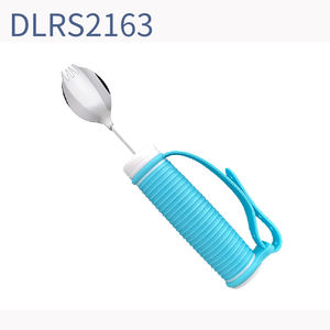 Correa ajustable Ayuda para comer de acero inoxidable flexible girada de 360 grados para pacientes discapacitados Material plástico para ancianos - Product Image 3