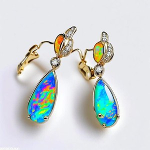 925 argent Sterling 18K plaqué or naturel bleu calcédoine pierres précieuses boucles d'oreilles pour femmes bijoux de mode - Product Image 2