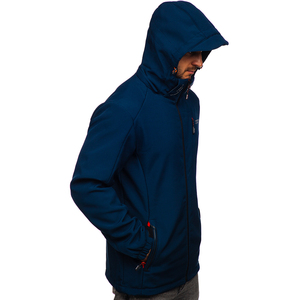 Veste matelassée à capuche pour homme Freestep Mountain, bleu marine, fermeture éclair imperméable, vêtements d'hiver sportifs, veste softshell - Product Image 4