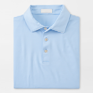 Logotipo personalizado de alta calidad de lujo a rayas de impresión de secado rápido rendimiento hombres Golf seda Polo camisetas en blanco polos para hombres cortos - Product Image 1