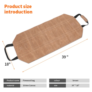 Transporteur de bois de chauffage de luxe écologique de qualité supérieure sangle de bois de chauffage poignées durables pliable bûche lourde Protection décontractée - Product Image 6