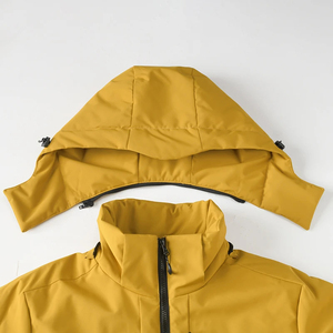 High Street Style Winter Puffer Jacket with Stand Collar Solid Woolen <b>Fabric</b> OEM Service Available XS Size Reversible Plain Dyed - Product Image 3