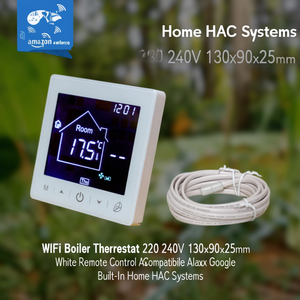 Termostato WiFi para Caldera, 220-240V, 130x90x25mm, Blanco, Control Remoto por Aplicación, Compatible con Alexa y Google, Integrado en Sistemas HVAC Domésticos - Product Image 3
