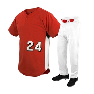 100% Polyester Heat-Transfer Printed Jersey Pants OEM Factory Direct Custom Unisex <b>Baseball</b> Wear <b>Set</b> Full Button Jerseys - Product Image 5
