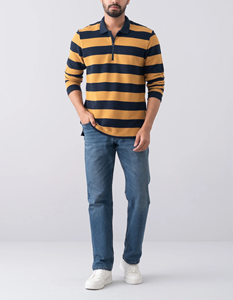 Chemise à col à manches courtes rayée anti-plis pour homme, personnalisée en gros, fabriquée par OEM, en mélange coton/polyester tricoté respirant de haute qualité - Product Image 3