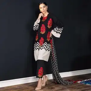 Blanc 36 couleurs de femmes pakistanaises Salwar Kameez bas prix indien et pakistanais vêtements Shalwar Kameez Kurti Saree Designs - Product Image 1