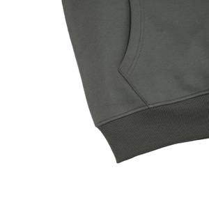 Sudadera con capucha de lana con patrón sólido y logotipo bordado con cuentas de algodón 100% para hombre con colores personalizados para el invierno - Product Image 5