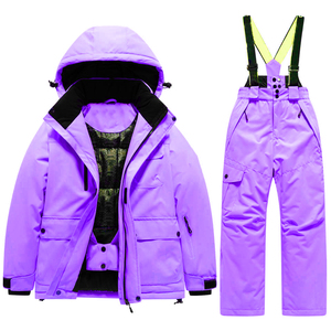 Traje de esquí con cremallera para hombre 2026, conjunto de pantalón de nieve informal grueso para deportes de invierno al aire libre, mono de esquí cortavientos de una pieza con diseño de paneles - Product Image 3