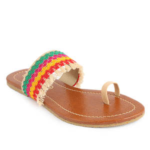 Pantuflas Bordadas para Mujer (SA-011) - Color Fawn - Product Image 1
