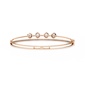 Fabulous 18K <b>Gold</b> Lab Grown Diamond Bracelet & <b>Bangle</b> Luxurious Jewelry - Product Image 2