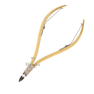 Curved Gold Stainless Steel Cuticle Nipper 15mm Jaw Bevel Shape Durable Sharp Tip Luxury <b>Nail</b> <b>Tool</b> for Finger Adults - Product Image 6