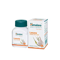 Compléments alimentaires ayurvédiques Himalaya Wellness Lasuna à base de plantes naturelles, riches en vitamine C, cultivés à l'état sauvage, en flacon plastique de 60 comprimés