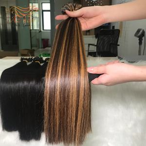 100% extensiones de cabello humano doble dibujado puro crudo Virgen sin procesar cabello crudo punta plana Remy vietnamita - Product Image 2