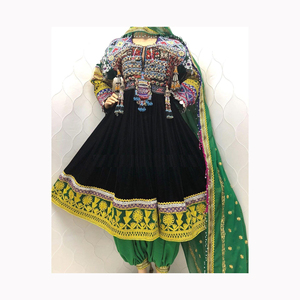 Vestido kuchi vintage étnico tribal, vestido tradicional multicolor de fiesta Kuchi afgano/Pakistán, ropa tradicional afgana - Product Image 3