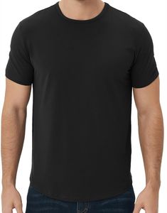 Crew Fitness T-shirts en coton épais pour hommes Trendy Casual Fit Manches courtes Design brodé élégant - Product Image 2