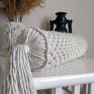 Funda De Almohada cuadrada hecha a mano de macramé estilo bohemio ecológico con patrón Vintage para la decoración de la sala de estar del hogar y del Hotel - Product Image 4