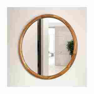 Juego de espejo de tocador de madera redondo de alta calidad con marco hecho a mano Venta caliente en la India Uso de pared a un precio razonable - Product Image 5