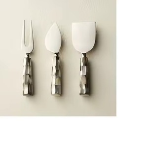 Juego de Cuchillos para Queso de Acero Inoxidable Estilo Piedra, Hechos a Mano, con Mango de Acero Inoxidable, Aptos para Lavavajillas, Ecológicos, para Servir - Product Image 5