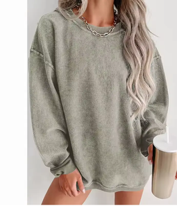 High Top Quality <b>Women</b> <b>Sweatshirt</b> Hoodies Casual Loose Vintage Cheap Price <b>Long</b> Sleeve Streetwear Crop Breathable <b>Sweatshirt</b> - Product Image 4