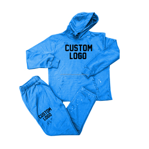 Survêtement décontracté en polyester à sublimation Ensemble uni Sweatsuits à capuche unisexes Survêtement homme avec logo personnalisé - Product Image 1