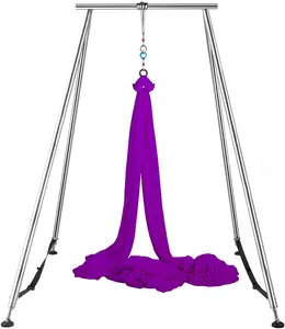 יוגה sling inras 115 ft מתכווננת יוגה אוויר נדנדה לעמוד קיבולת מקסימלית 400 ק "ג 880lb יוגה