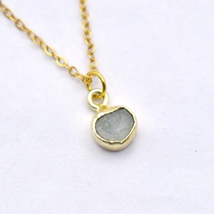 ชุดสร้อยคอคอลเลตสีฟ้าใสสร้อยคอพลอยเทียมสำหรับผู้หญิงสร้อยคอหินประจำเดือนเกิดเกิดมีขนาดเล็กเครื่องประดับของขวัญที่ใส่ใจทำด้วยมือสำหรับเธอ - Product Image 2