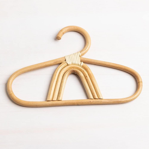 Lot de 3 cintres en rotin pour séchage de vêtements Cintres en rotin naturel pour bébé, enfant en bas âge, vêtements - Product Image 4