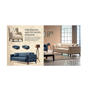 Juego de sofá en forma de L para sala de estar de lujo moderno, muebles de sofá de nuevo diseño al por mayor para apartamento - Product Image 6