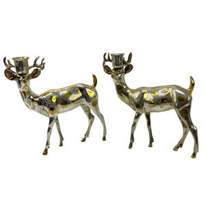 Set of 2 Reindeer <b>Candelabra</b> Creative Quality Metal Brass Material Stag <b>Candelabra</b> Candle Holder for Home Christmas Ornaments - Product Image 3