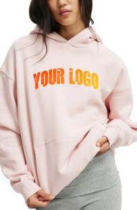 Sudaderas con capucha de mujer personalizadas con logotipo impreso DTF sudaderas con capucha de gran tamaño mujeres bebé color rosa sudadera de mujer holgada - Product Image 2