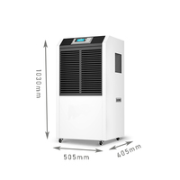 Déshumidificateur commercial portable 90L/D pour salle de culture, sécheur d'air pour piscine avec absorption d'humidité intelligente