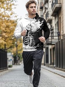 Ropa de invierno para hombres Sudaderas con capucha casuales de color sólido Sudaderas CON CAPUCHA DE MODA Sudaderas con capucha ajustadas para hombres - Product Image 2
