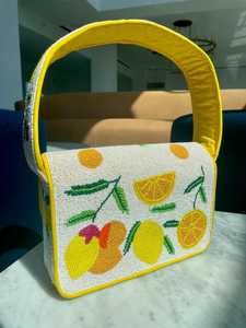Bolso con cuentas multicolor con asa, bolso de mano, bolso de mano informal, artesanía india, hecho a mano, bolso Baguette, - Product Image 6