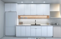 Panel Dinding PVC Modern Klasik Geometris Tahan Air Tahan Api OEM ODM 190*145(mm) untuk Rumah Studio Kamar Mandi Gym Gudang Luar Ruangan